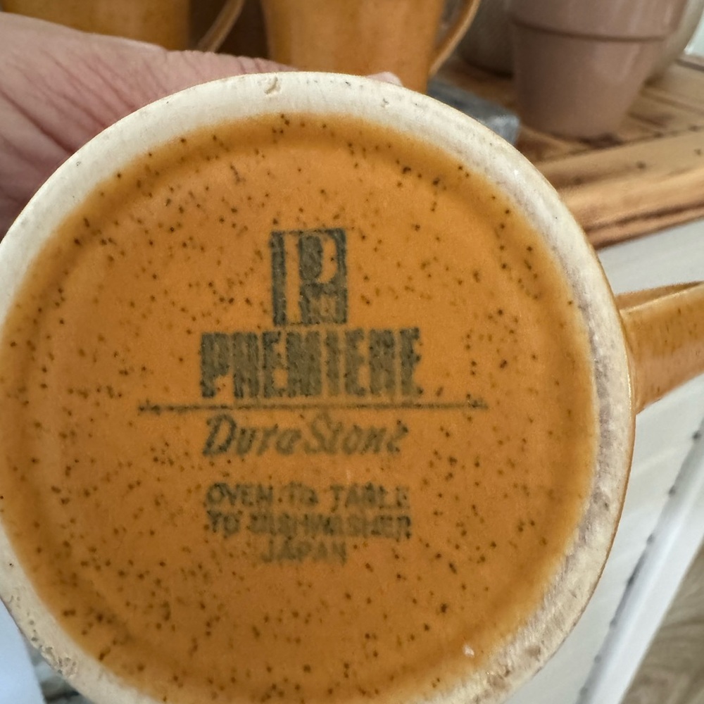 Premier DuraStone Warm Orange Coffee Tea Mug